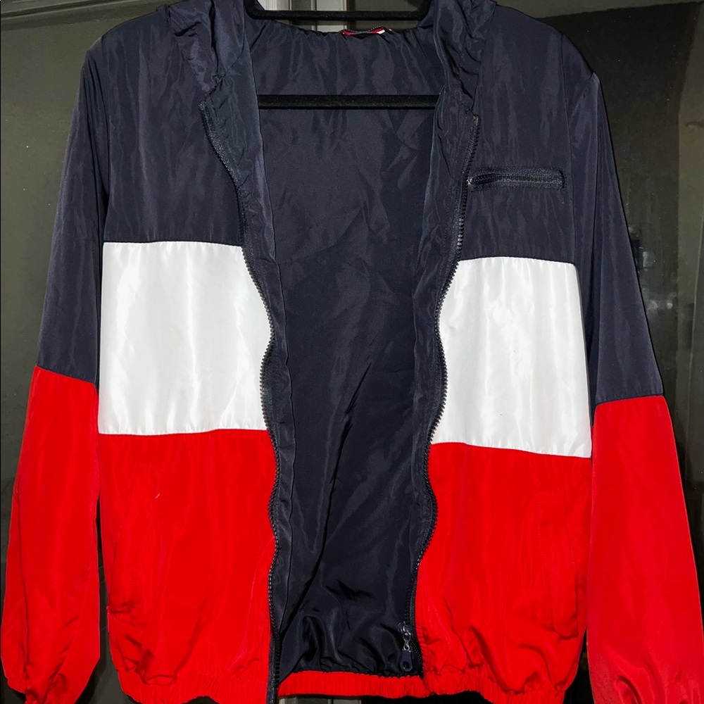 Brandy Melville Red White and Blue Windbreaker Jacket - Picture 2 of 2
